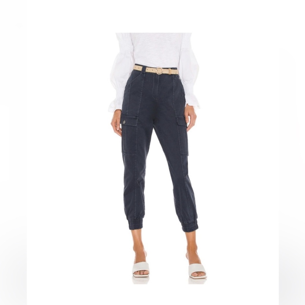Cinq a sept Kelly High Rise Cargo Utility Jogger Pant‎ In Indigo Size XXS